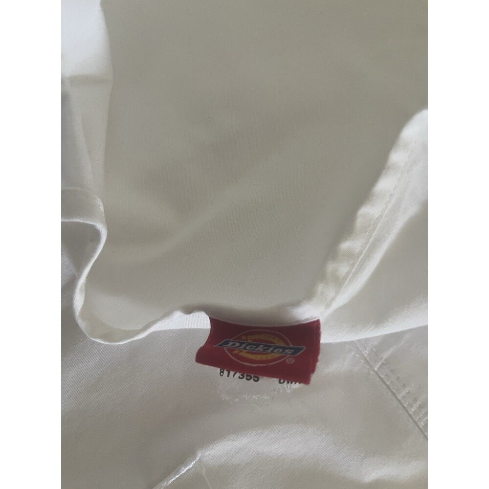 Dickies Medical Short Sleeve V-Neck Scrub Top Fit Women's Size XL White Pockets - Picture 5 of 11